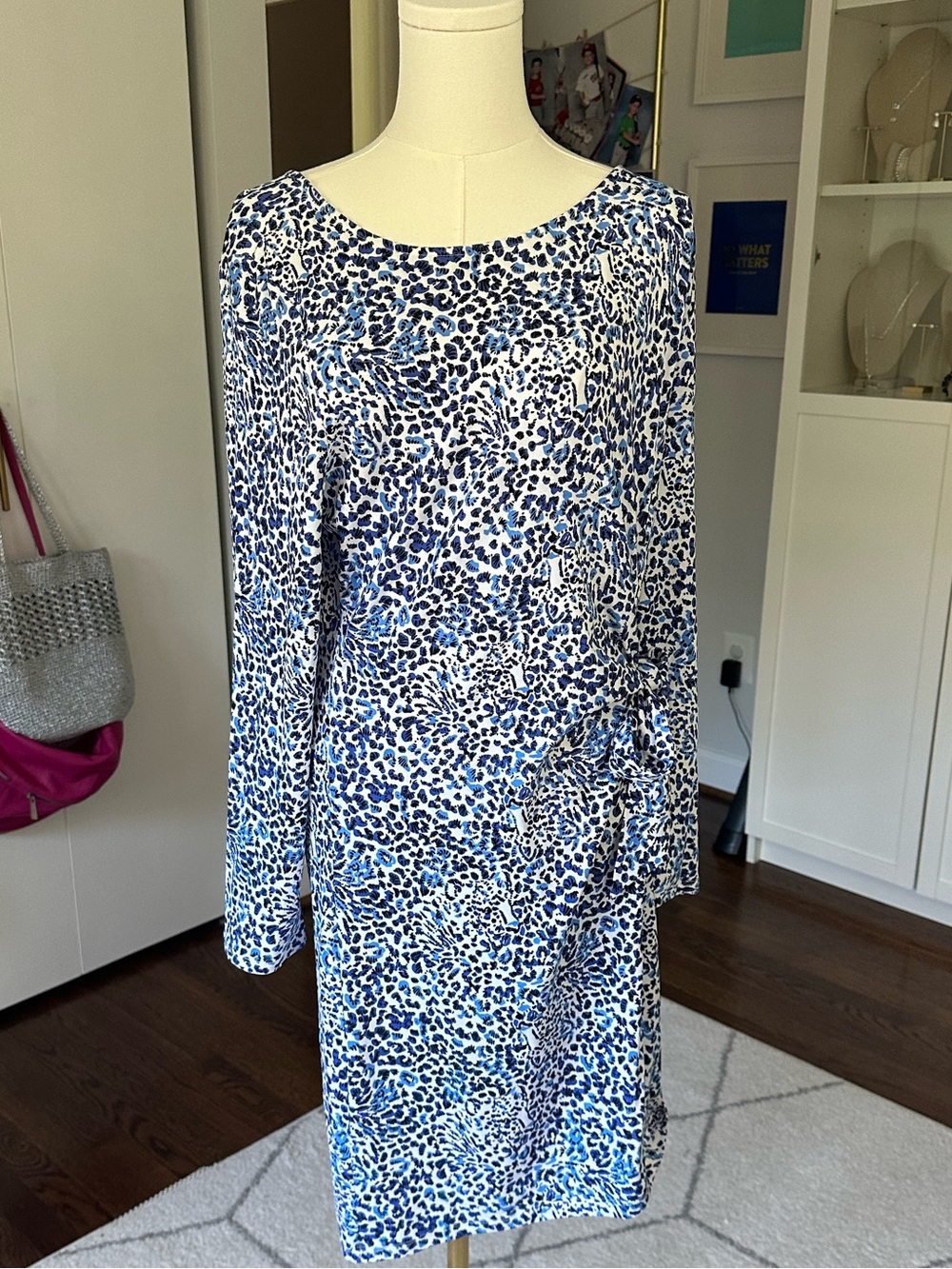 Like New Lilly Pulitzer Bryson Dress in Resort White Twisted Up (leopard)